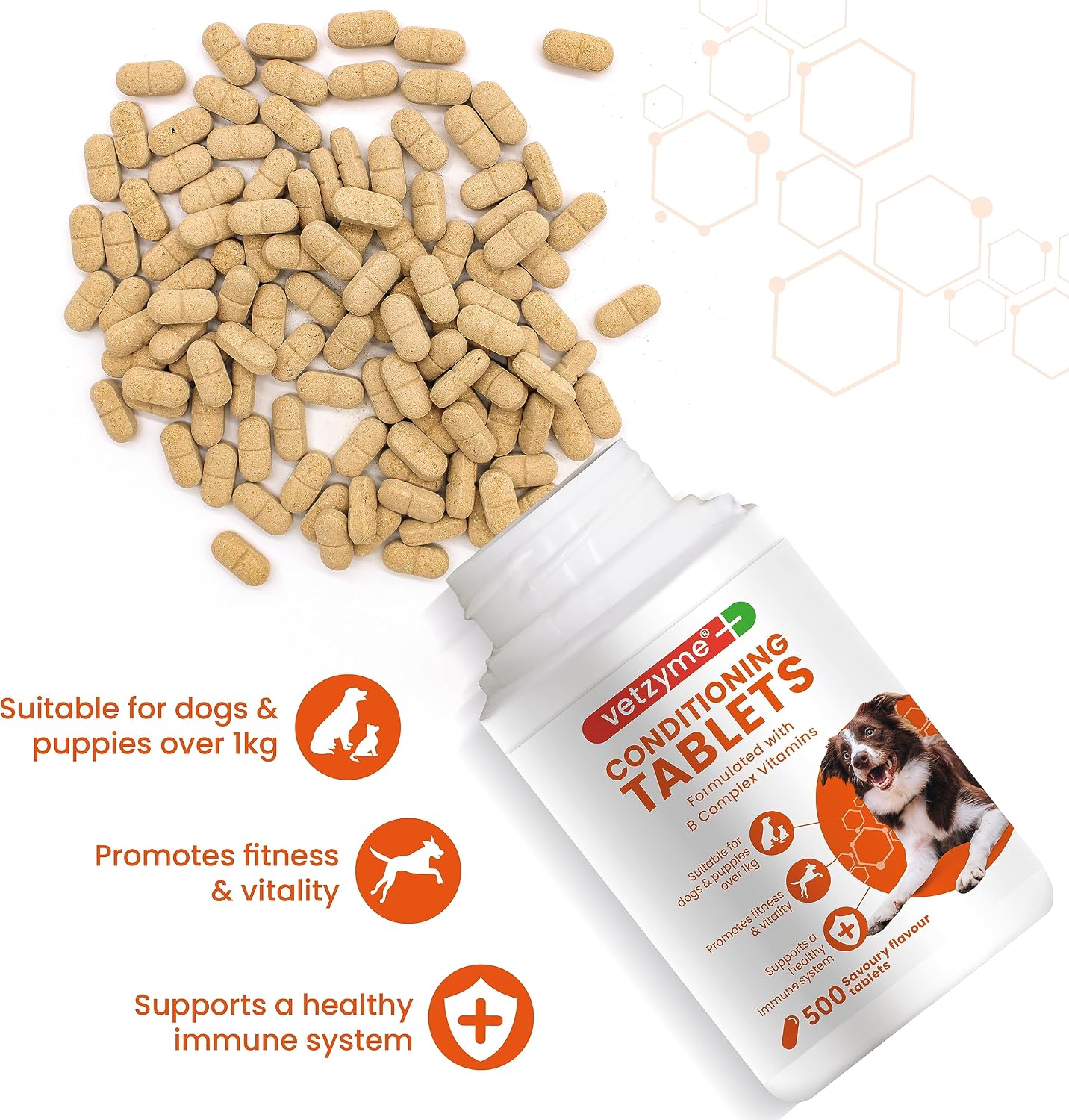 Vetzyme Conditioning Tablets, 500 Tablets - görsel 3