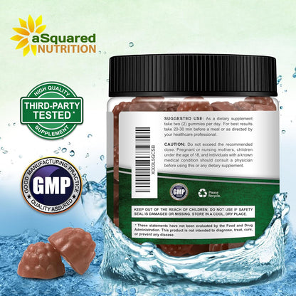 aSquared Nutrition Citrus Bergamot Gummies - 500mg Citrus Bergamot Extract Food Supplement