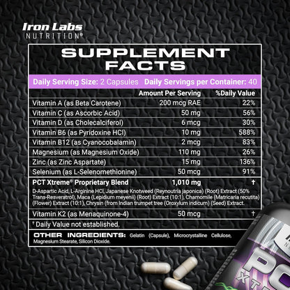 Iron Labs Nutrition PCT Xtreme – Post-Cycle Support for Men – 80 Capsules