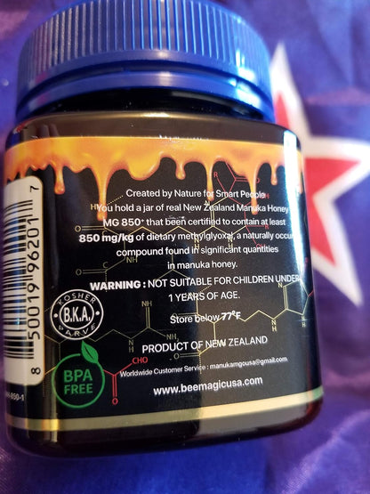 Bee Magic Manuka Honey MGO550+, 250 g (8.8 oz)