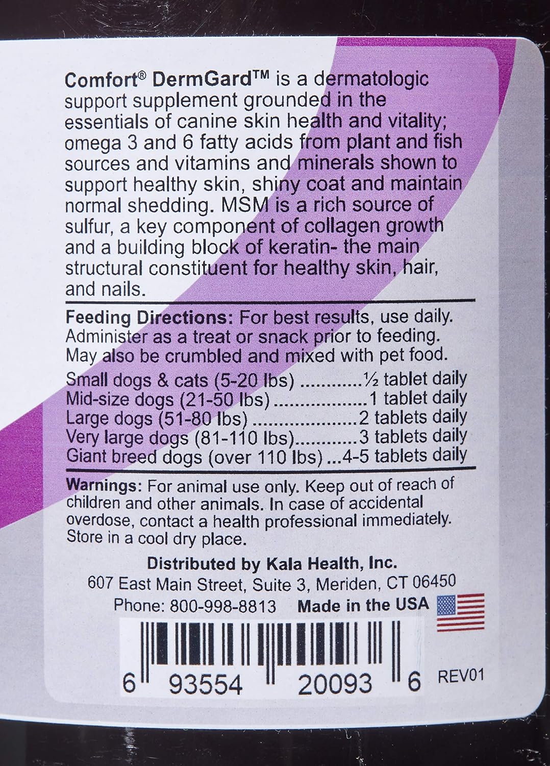 Comfort DermGard Skin and Coat Supplement for Dogs – 150 Tablets - görsel 2