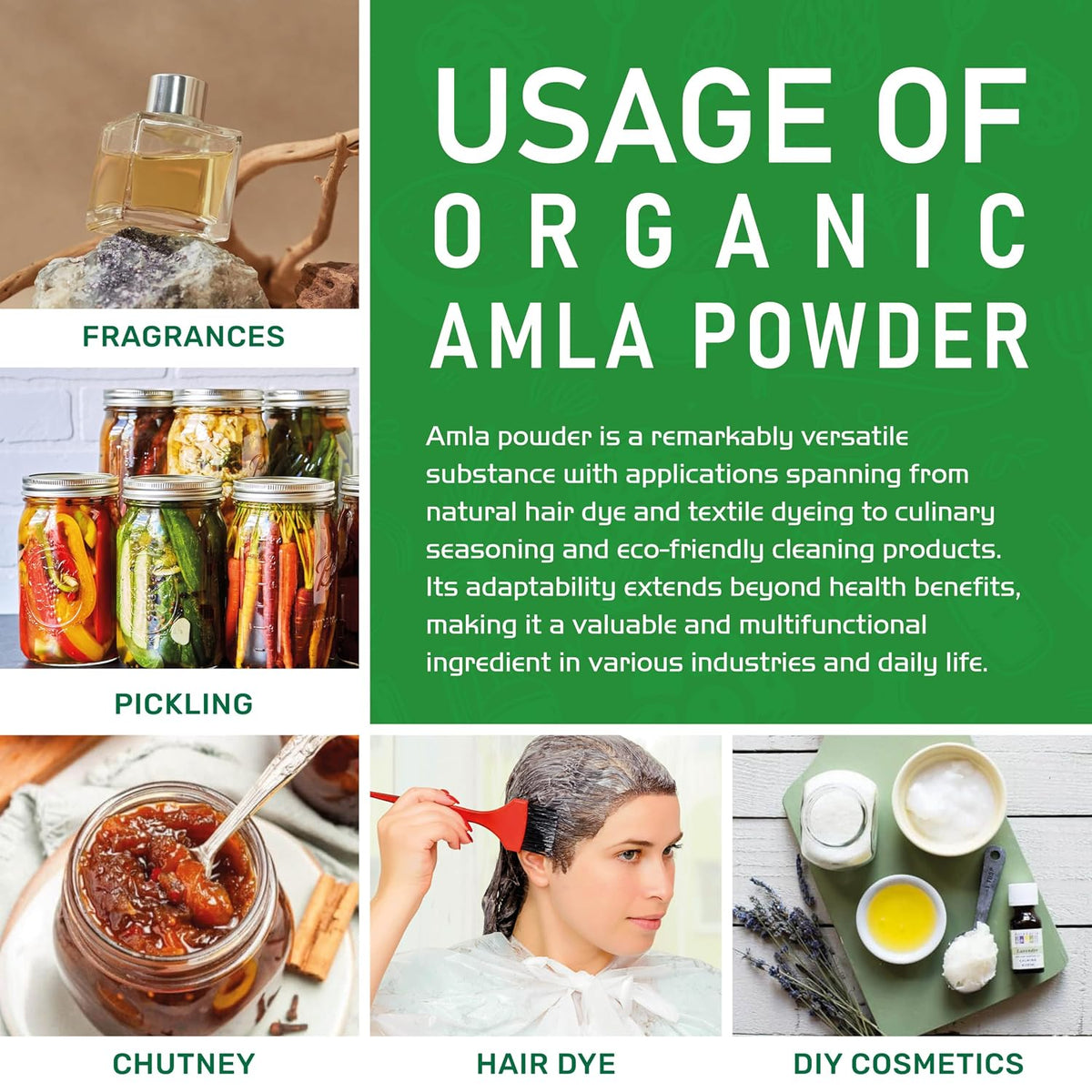 Jiva Organics Organic Amla Powder 567g - Pure, Non-GMO, Gluten-free, Raw Amalaki Powder from India - görsel 9