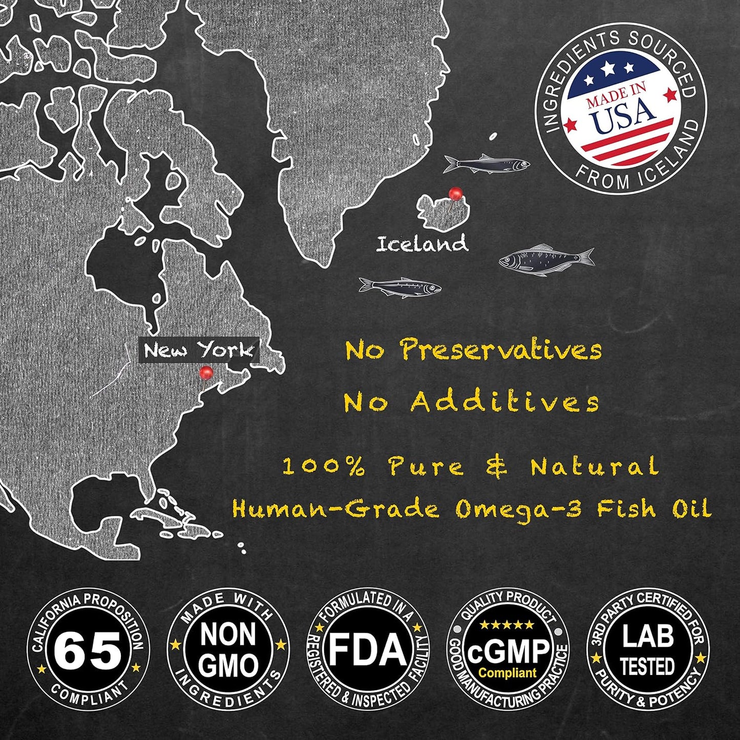 Deluxe Naturals Rich Omega-3 Fish Oil for Dogs & Cats - Wild-Caught EPA DHA Supplement, 473 ml - görsel 6