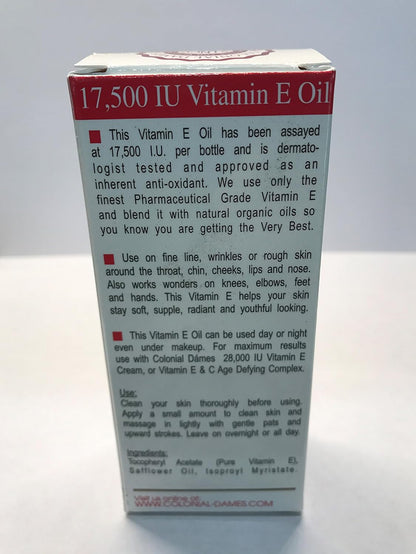 Colonial Dames 17,500 IU Vitamin E Day & Night Antioxidant Skin Therapy Oil