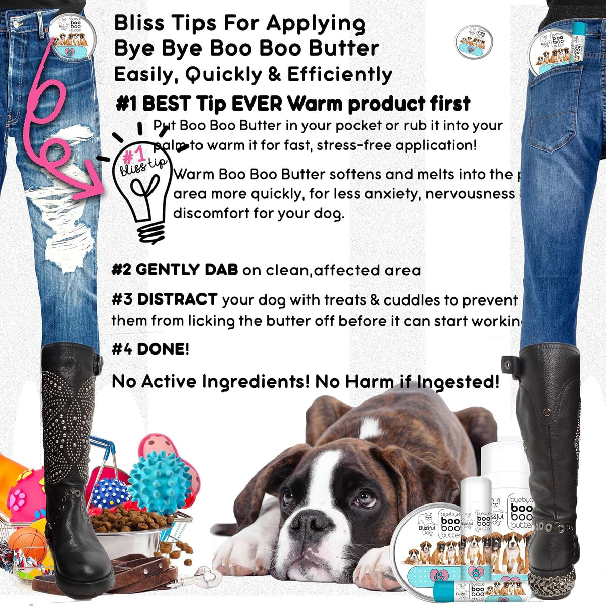 The Blissful Dog Boxer Booboo Butter - 4 oz Tin - görsel 7