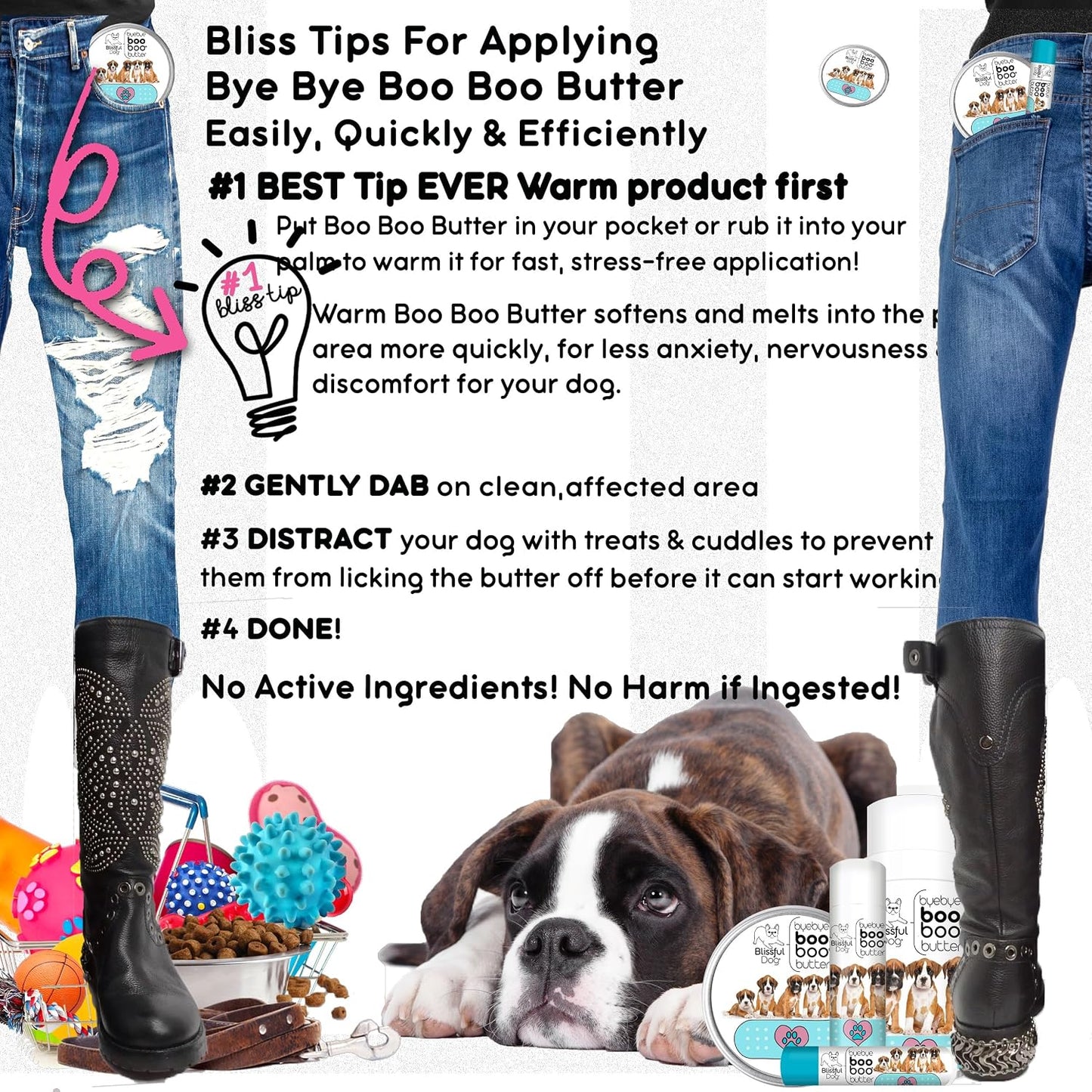 The Blissful Dog 8 oz Tin Boxer Booboo Butter - görsel 7