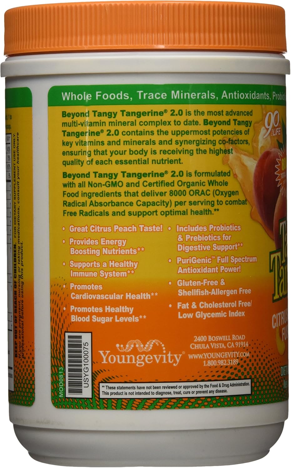 Youngevity Beyond Tangy Tangerine 2.0 Multivitamin & Mineral Complex, Citrus Peach Fusion - görsel 4