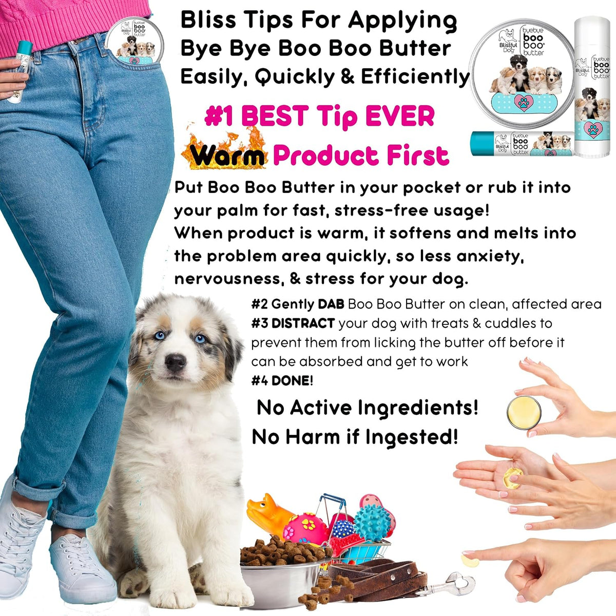 The Blissful Dog 1 oz Tin Australian Shepherd Booboo Butter - görsel 7