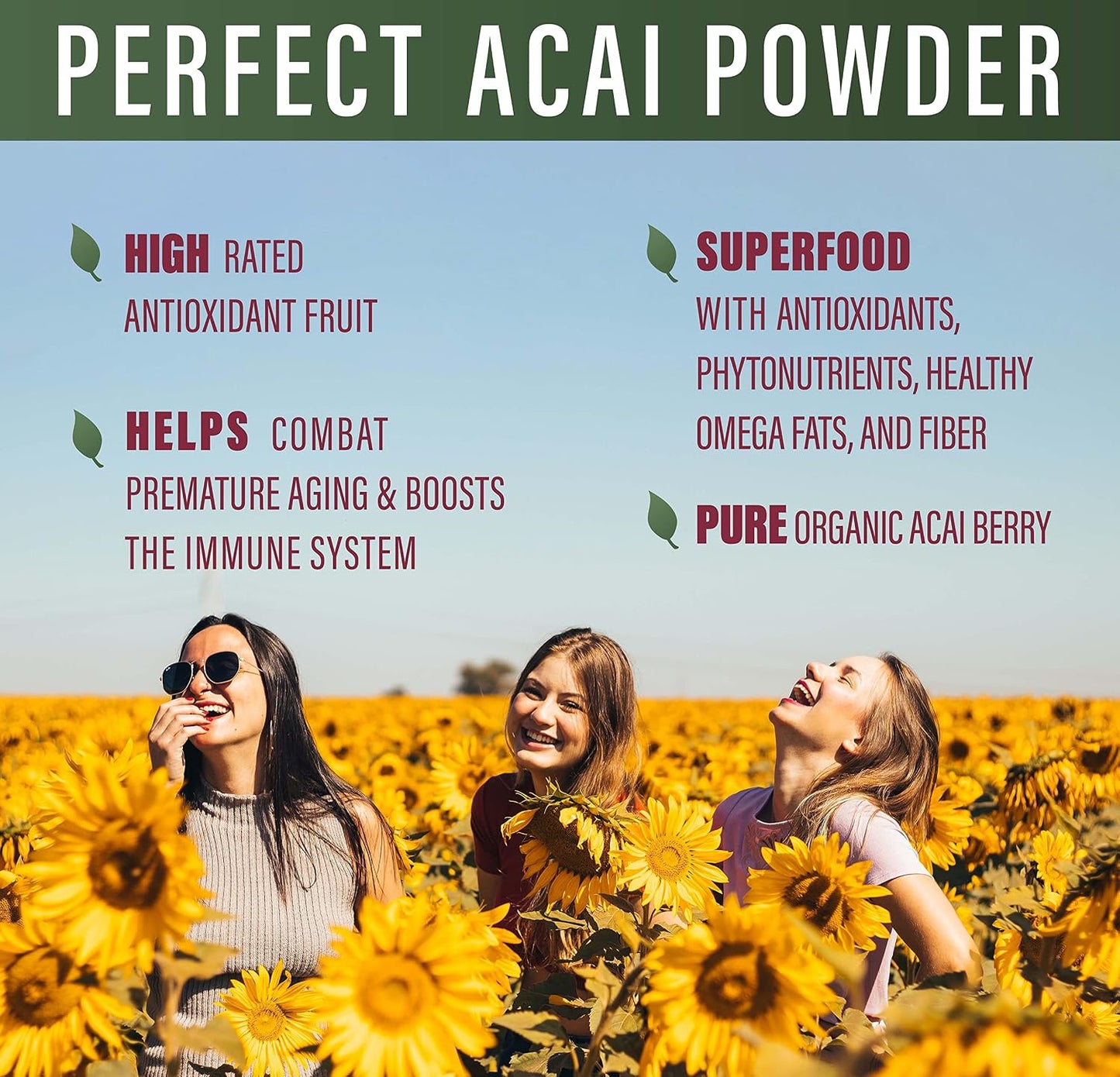 Perfect Supplements – Perfect Acai Powder – 95 g – Pure Organic Freeze-Dried Acai Berry Superfood - görsel 5