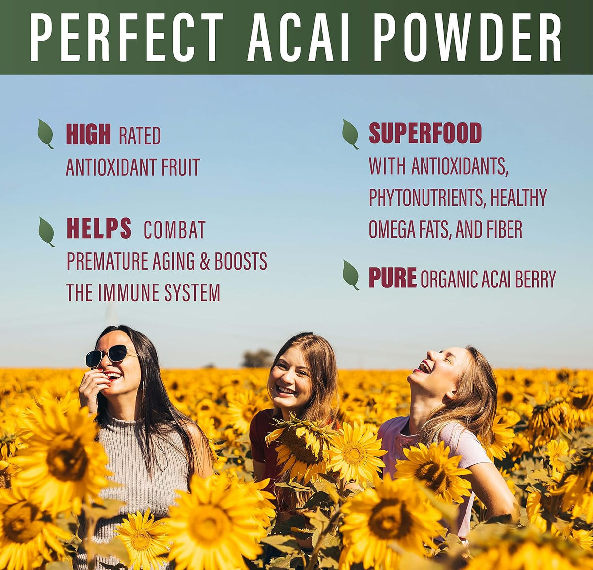 Perfect Supplements – Perfect Acai Powder – 95 g – Pure Organic Freeze-Dried Acai Berry Superfood - görsel 5