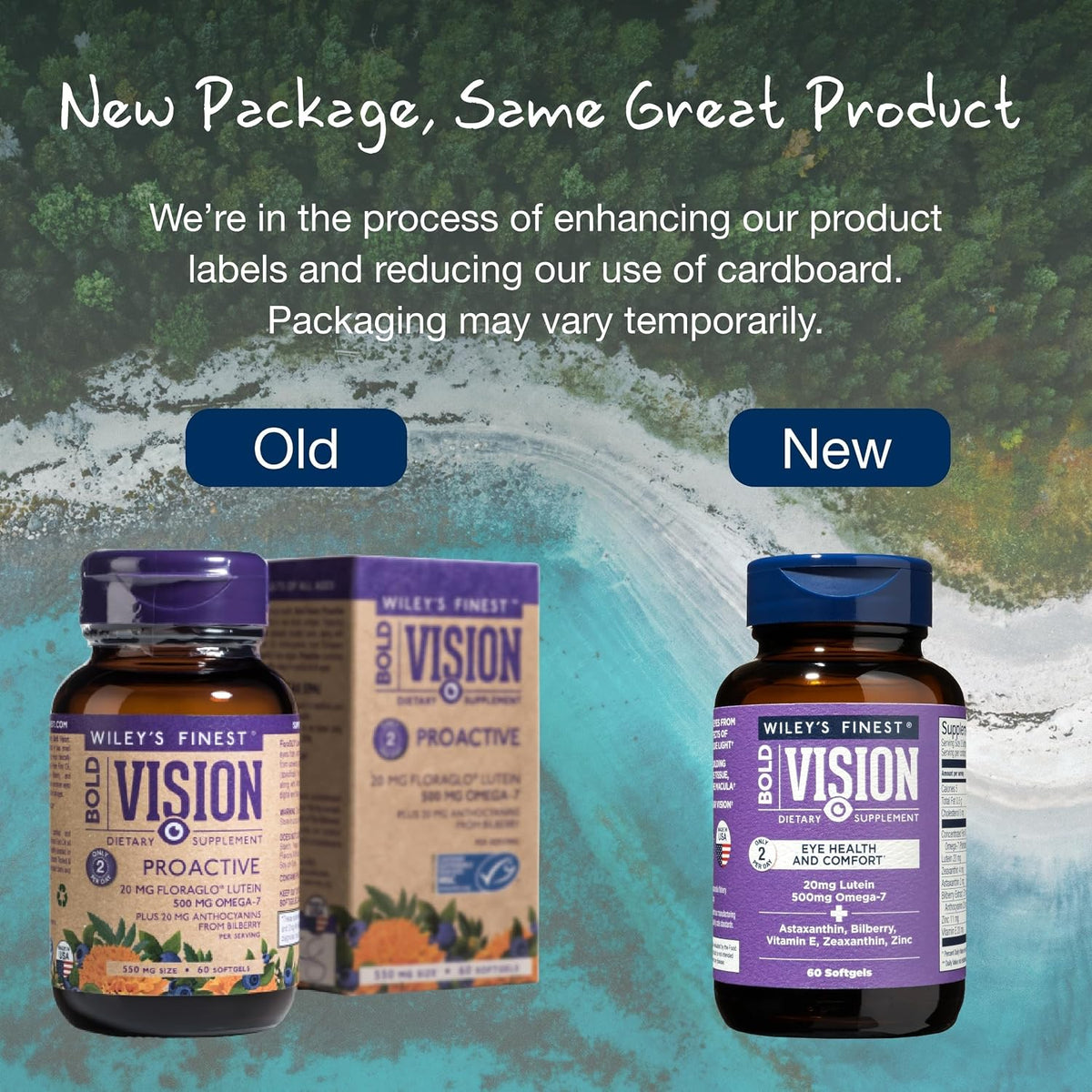 Wiley's Finest Wild Alaskan Fish Oil Bold Vision - Eye Health Food Supplement with Lutein and Omega-7 - 60 Softgels - görsel 7
