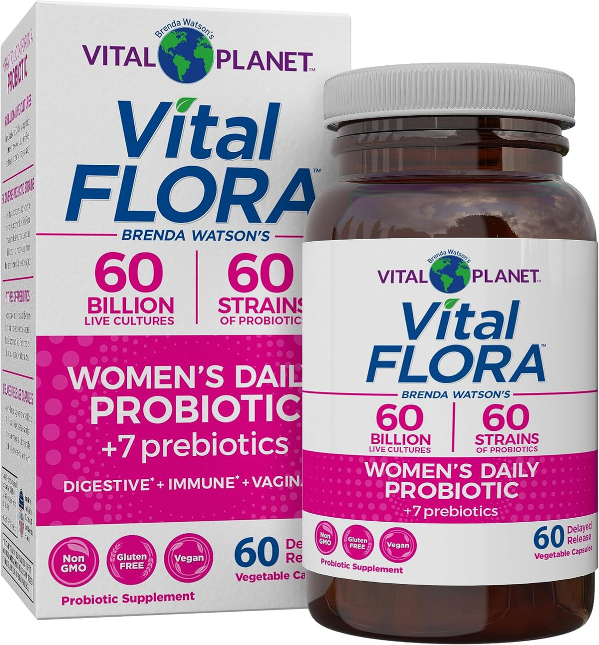 Vital Planet - Vital Flora Women’s Daily Probiotic 60 Billion CFU - görsel 1
