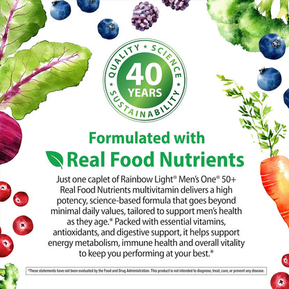 Rainbow Light Men's 50 Plus Multivitamin 120 Tablets, 120 CT