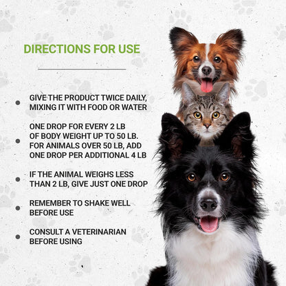 Wolf's Anxiety Natural Herbal Food Supplement for Dogs – Alcohol-Free Extract with Chamomile, Lemon Balm, Lavender, Linden, Fennel – 60 ml