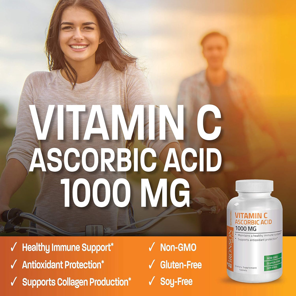 Bronson Vitamin C 1000mg Premium Non-GMO Ascorbic Acid Tablets - görsel 4