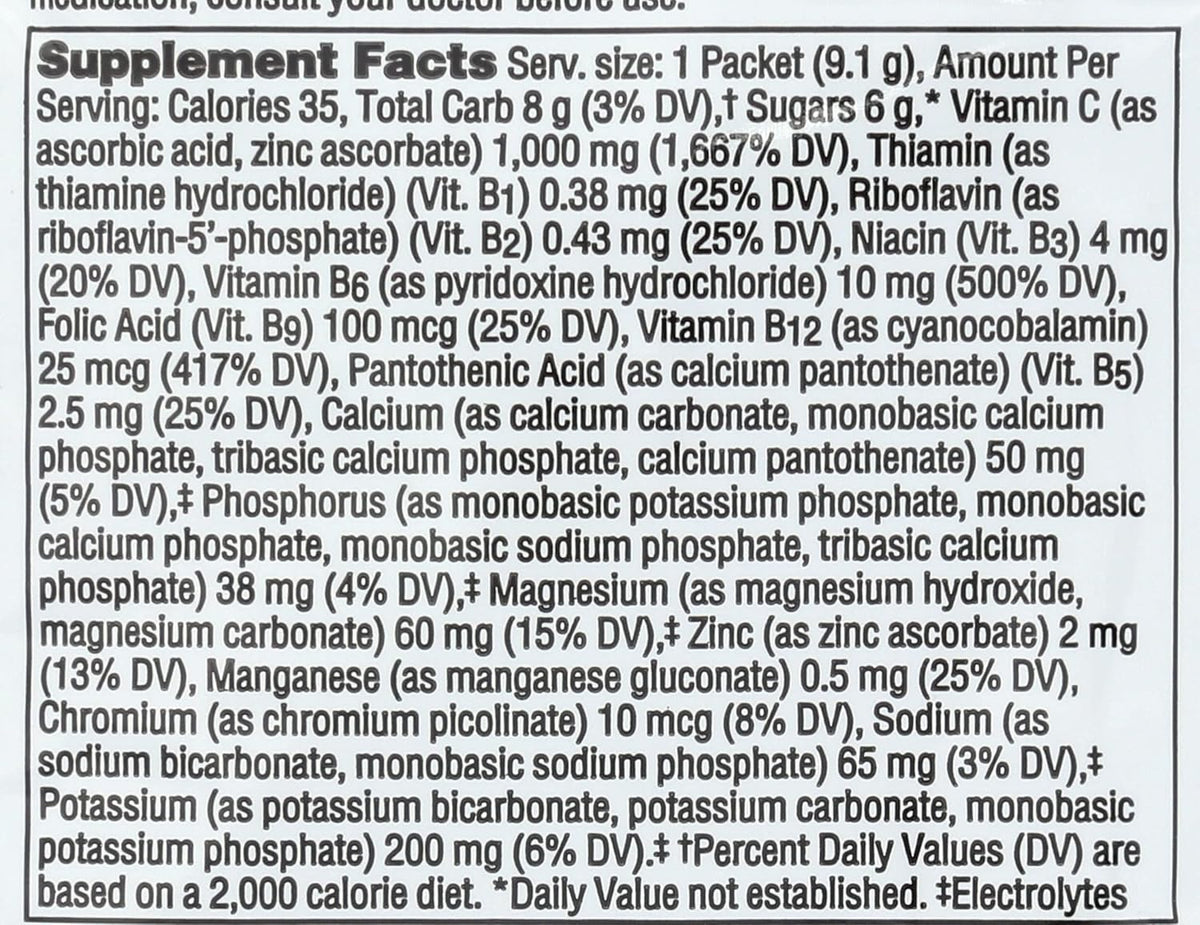 Alacer Emergen-C Raspberry Vitamin C Sachets, 9g (Single Sachet) - görsel 3