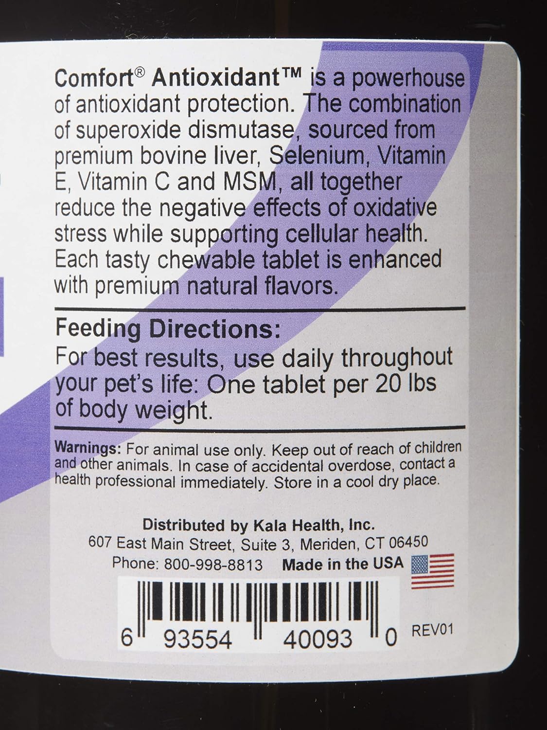 Kala Health COMFORT Antioxidant Supplement for Dogs, 350 Tablets - görsel 2