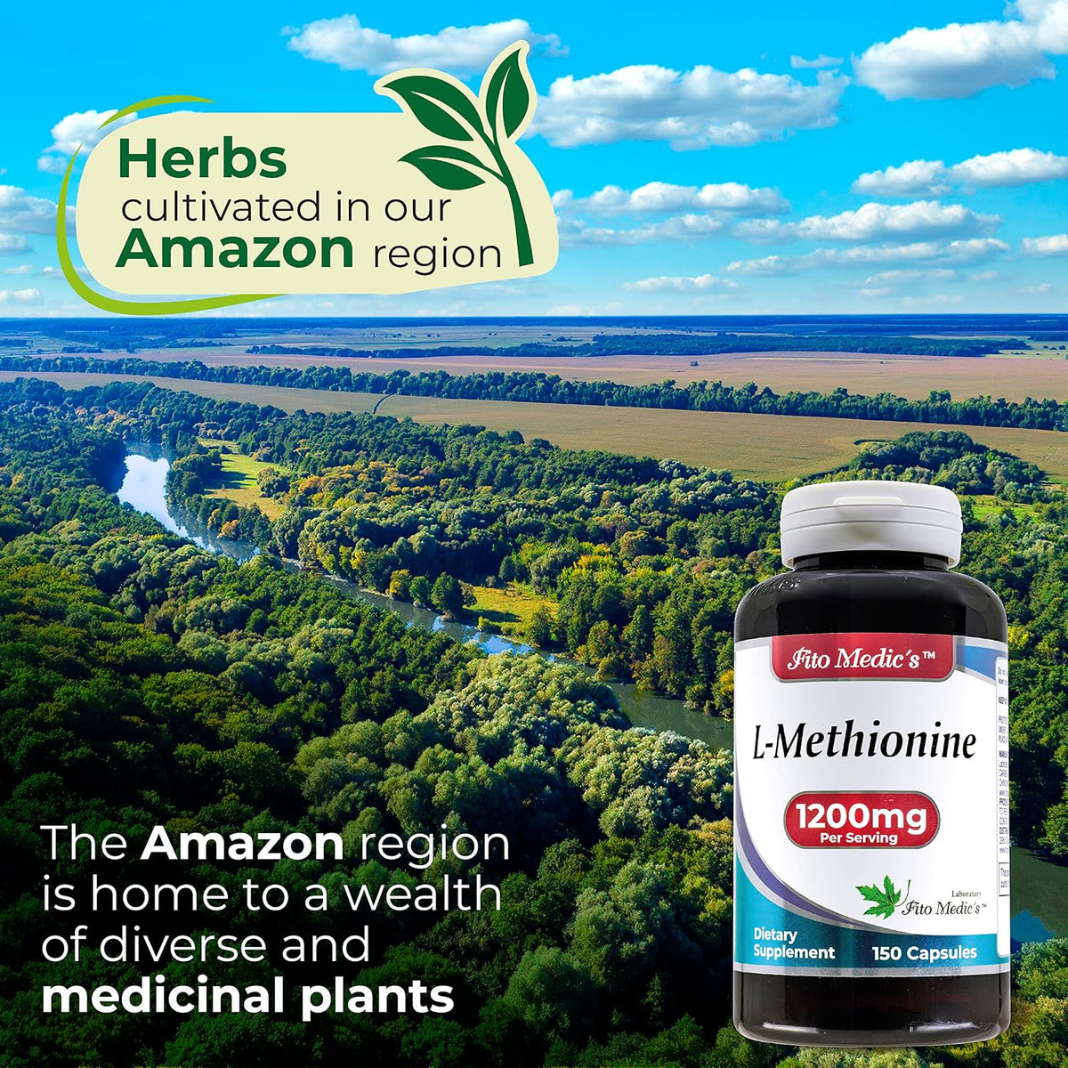 FITO MEDIC'S Lab - Methionine, L-Methionine 1200mg | 150 Capsules - görsel 4