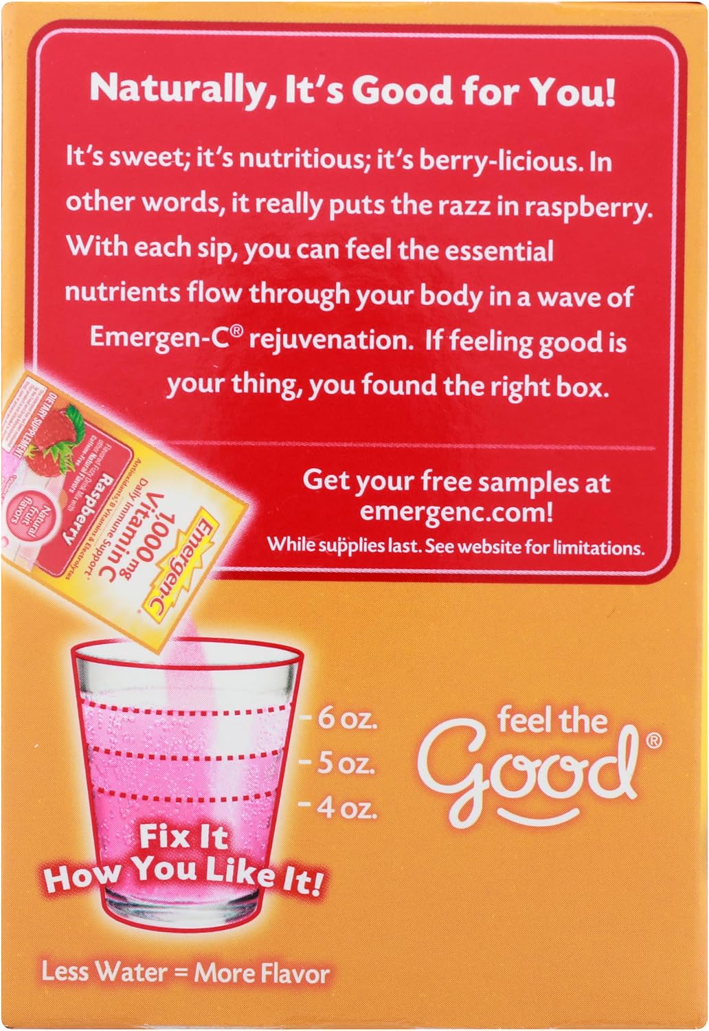 Alacer Raspberry Emergen C Box 30 Pack, 0.32 OZ - görsel 8