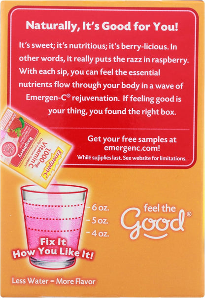 Alacer Raspberry Emergen C Box 30 Pack, 0.32 OZ
