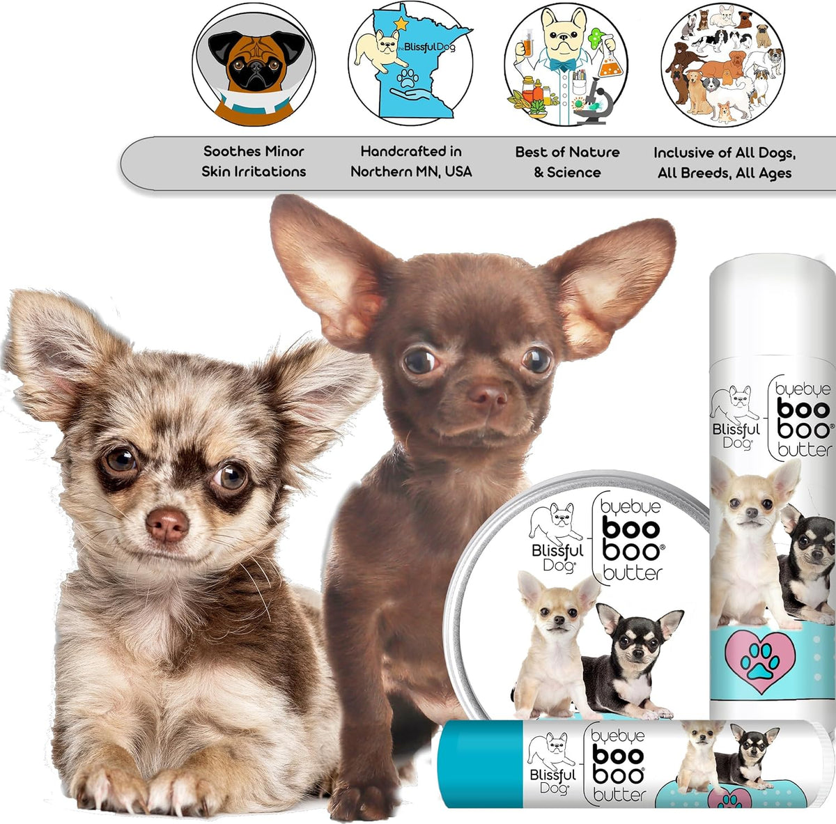 The Blissful Dog 2 oz TIN Chihuahua Booboo Butter - görsel 6