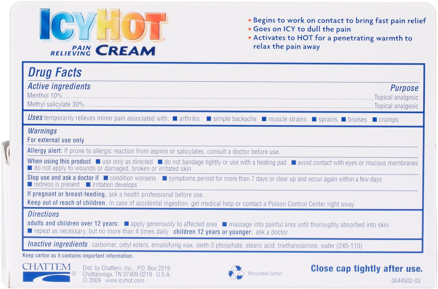 Icy Hot Pain Relieving Cream, Extra Strength, 85g - görsel 2