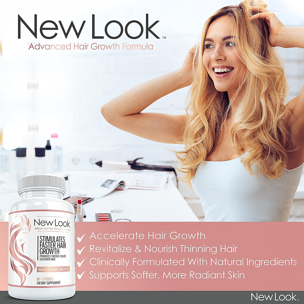 New Look Hair Growth Support Vitamins for Women and Men - görsel 2