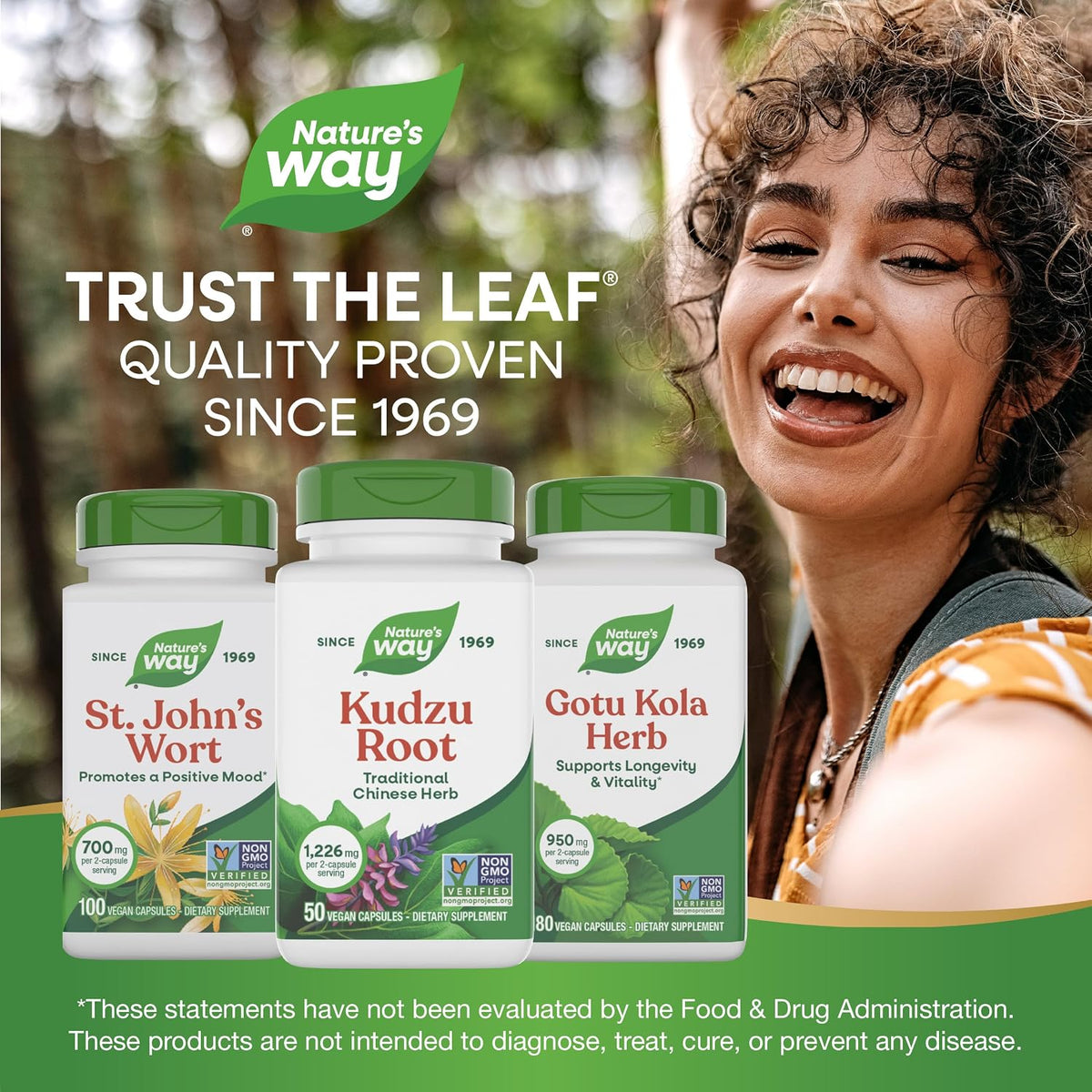 Nature's Way Kudzu Root, 1,226 mg per 2-Capsule Serving, Non-GMO Project Verified, 50 Vegan Capsules - görsel 8