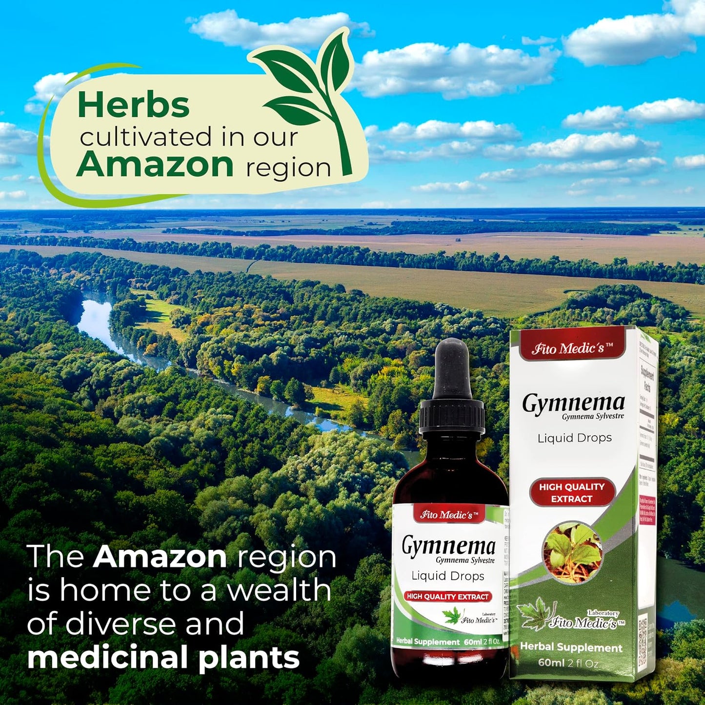 FITO MEDIC'S Lab Gymnema Sylvestre Extract Liquid - Alcohol Free, Non-GMO, Gluten-free - görsel 2