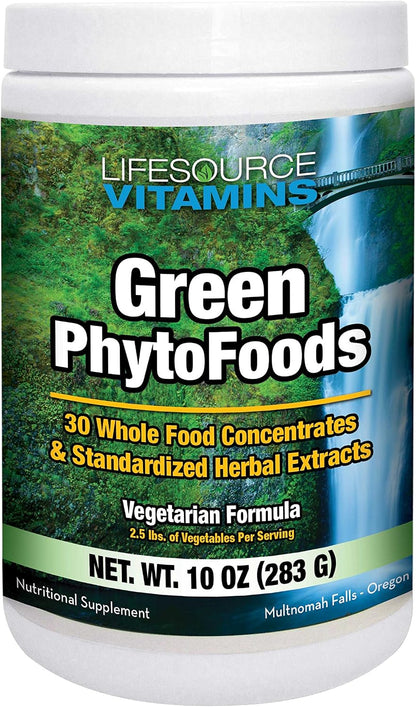 LifeSource Vitamins Green Phyto Foods 283 g - 27 Organic Vegetables - 72 Minerals