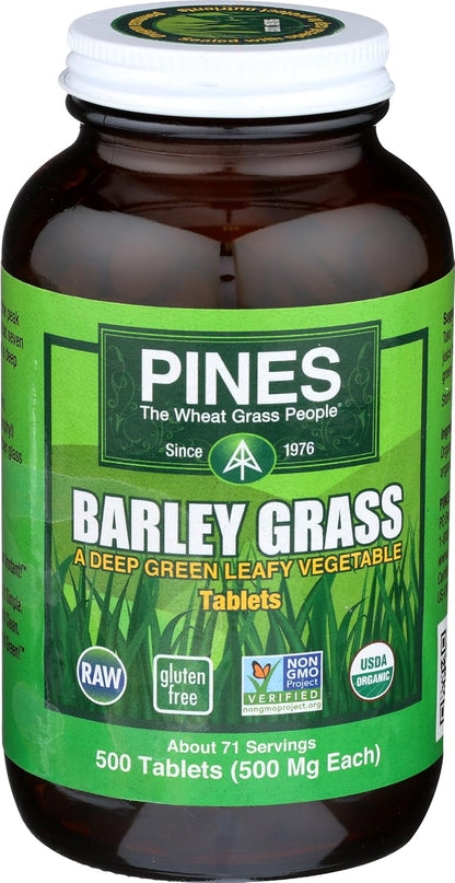 Pines Organic Barley Grass, 500 Tablets