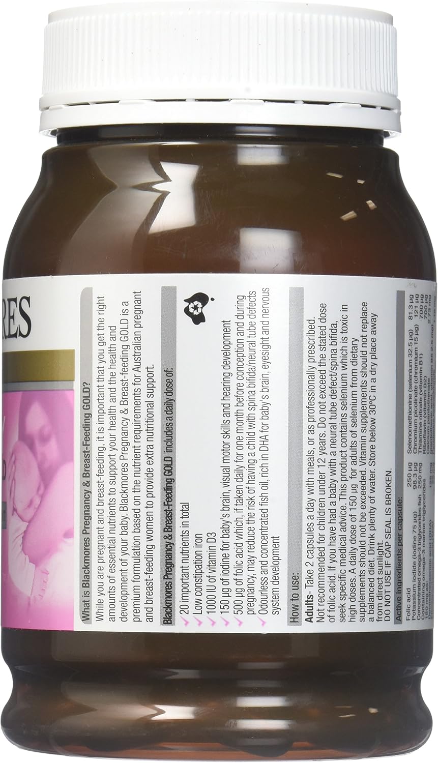 Blackmores Pregnancy & Breastfeeding Gold 180 Capsules - görsel 2