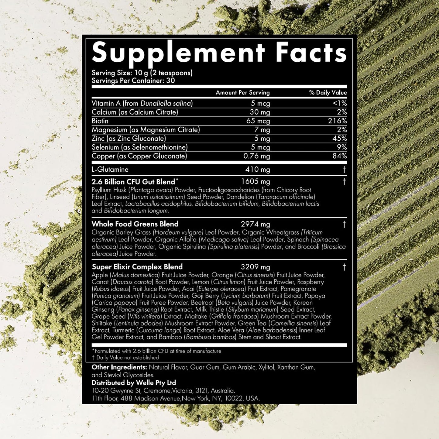 WelleCo The Super Elixir Daily Greens Powder – Blood Orange - görsel 4