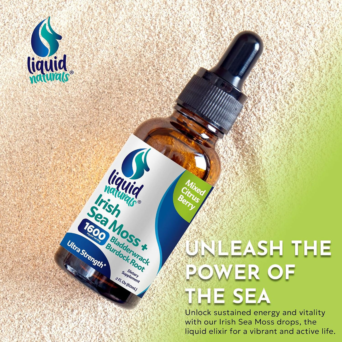 Irish Sea Moss Drops - Citrus Berry Flavour - 92+ Essential Minerals & Vitamins - görsel 4