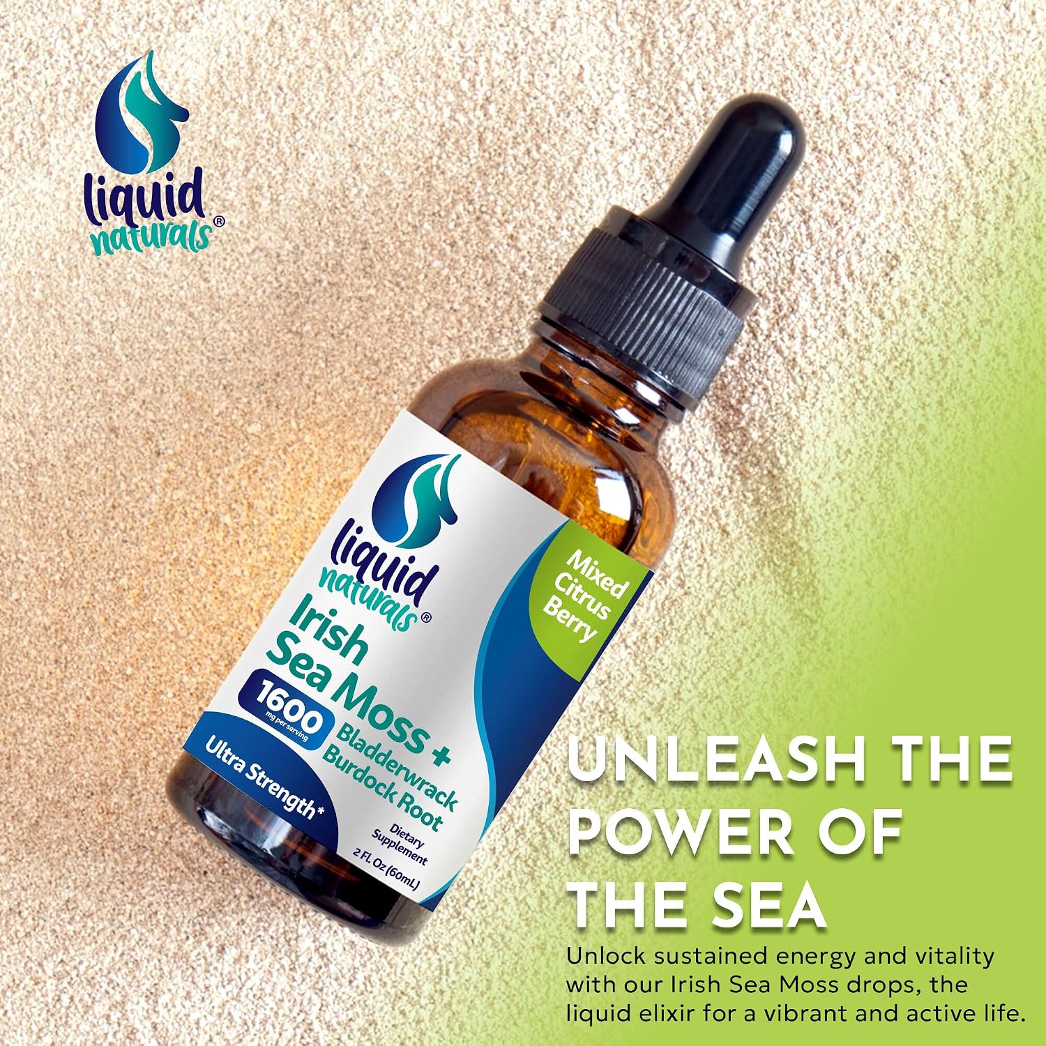 Irish Sea Moss Drops - Citrus Berry Flavour - 92+ Essential Minerals & Vitamins - görsel 4