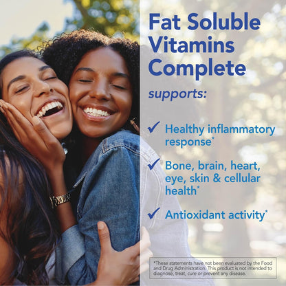 Patient One Fat Soluble Vitamins Complete – Food Supplement for Whole-Body Wellness with Vitamins A, D, E, K, and Carotenoids (60 Capsules)