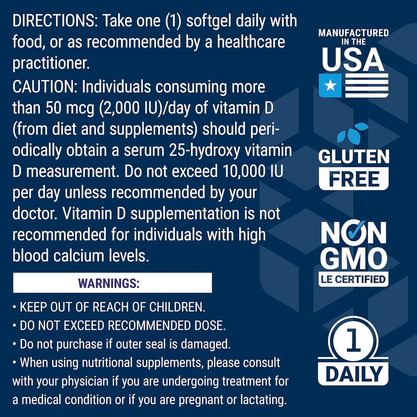 Life Extension Vitamin D3 7000 IU (175 mcg) - 60 Softgels - görsel 7