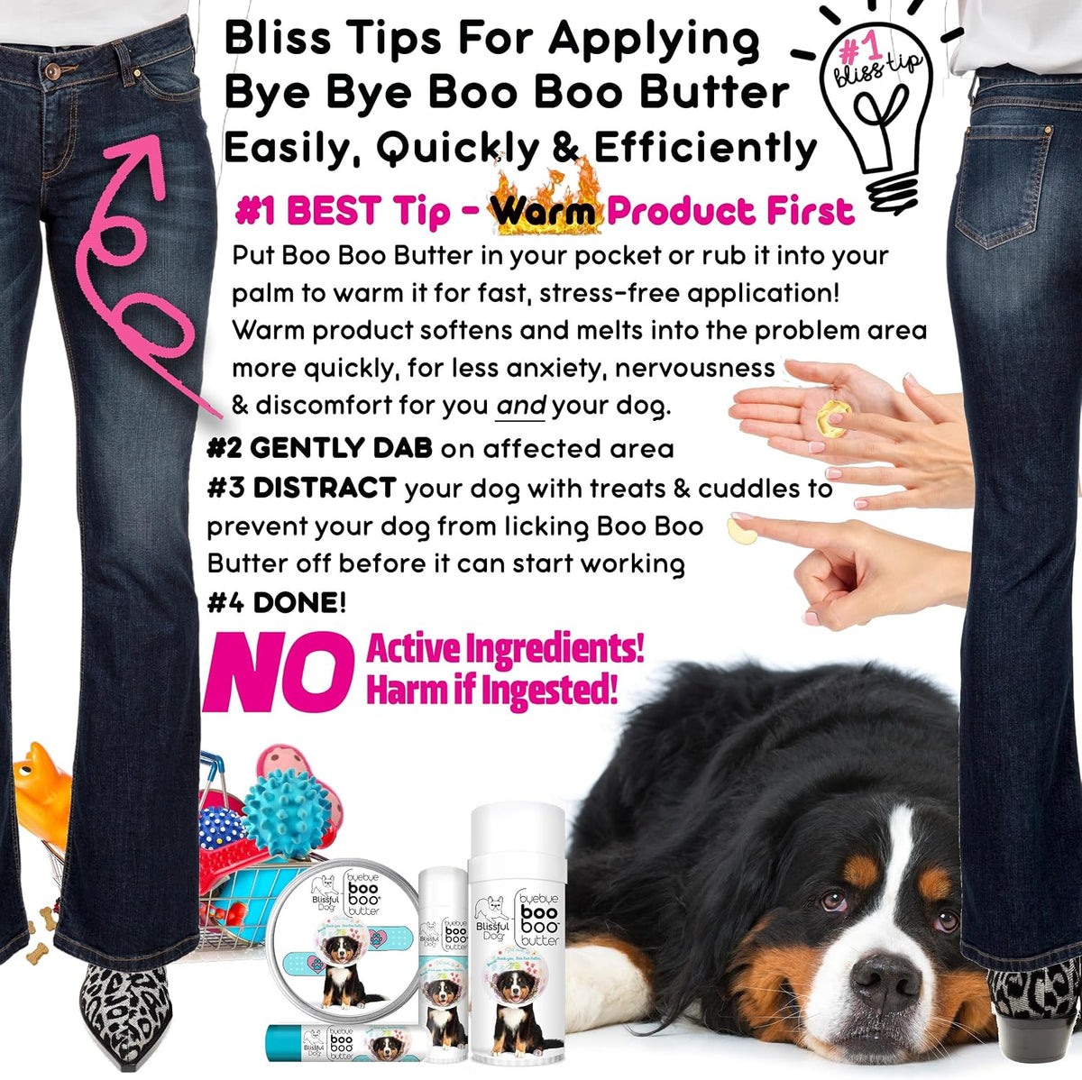 The Blissful Dog 4.25 g Tube Bernese Mountain Dog Booboo Butter - görsel 7