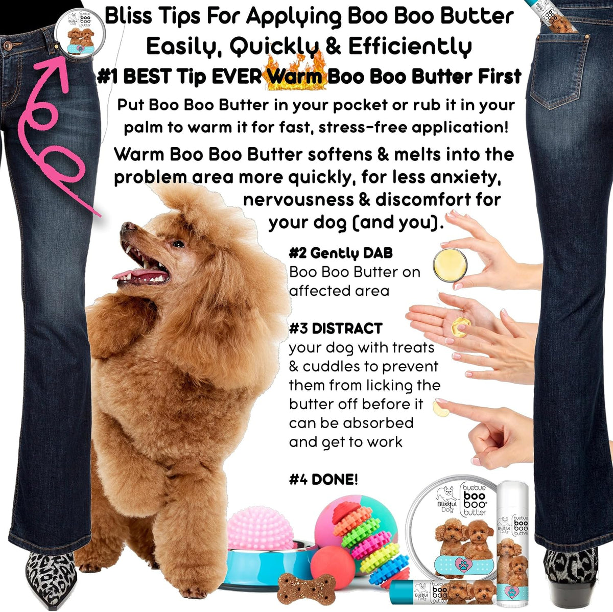 The Blissful Dog 8 oz TIN Poodle Booboo Butter - görsel 7