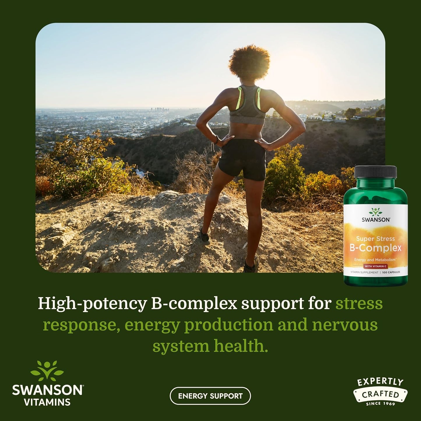 Swanson Super Stress B-Complex with Vitamin C (100 Capsules) - görsel 2
