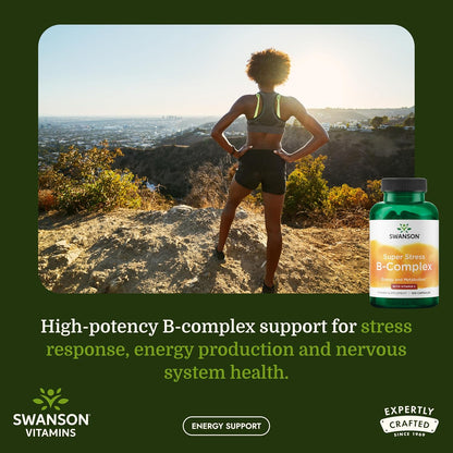 Swanson Super Stress B-Complex with Vitamin C (100 Capsules)