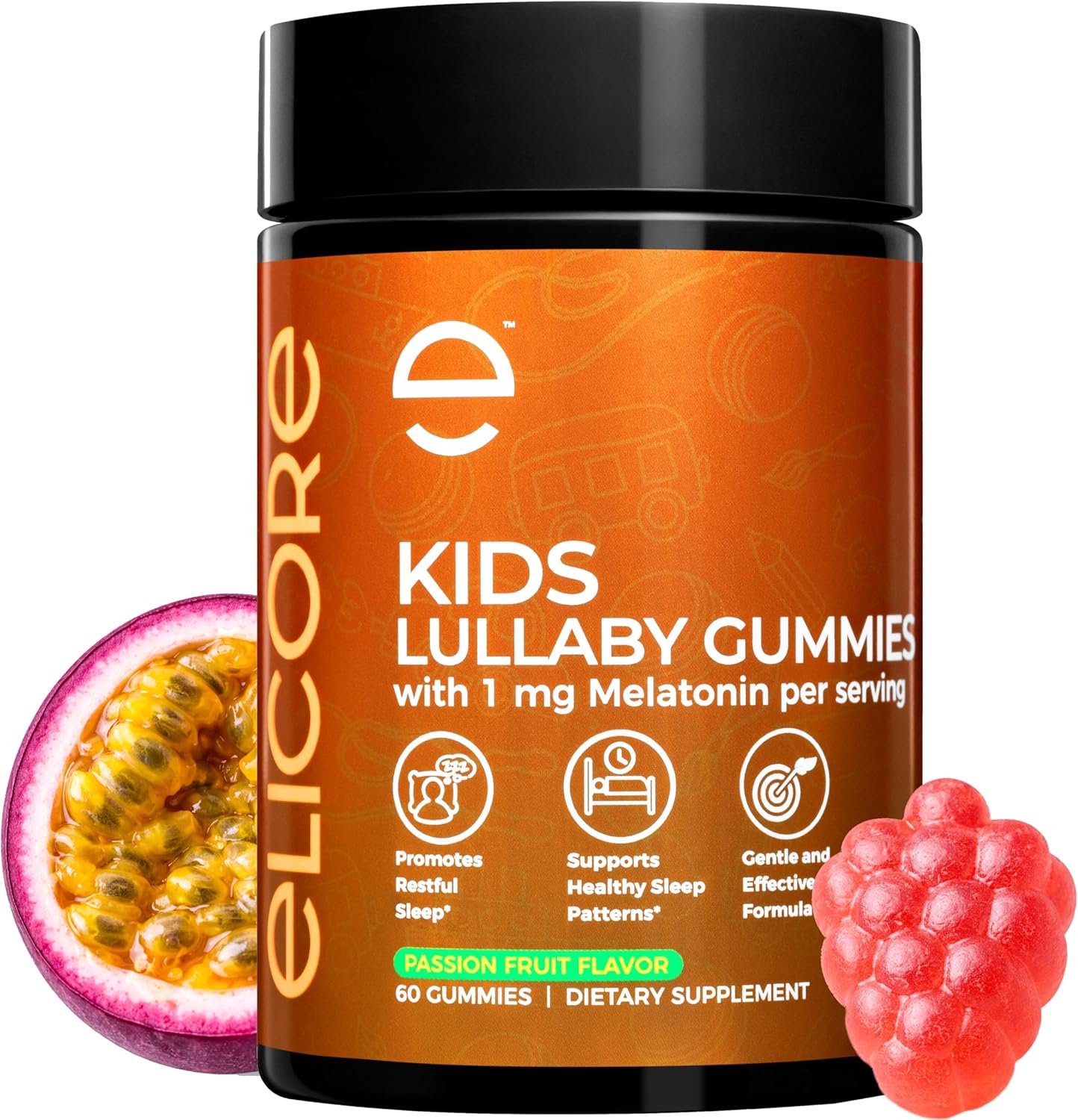 Premium 1 mg Melatonin Gummies for Children – Sleep Support with Vitamin B6 – 2 Month Supply - görsel 1
