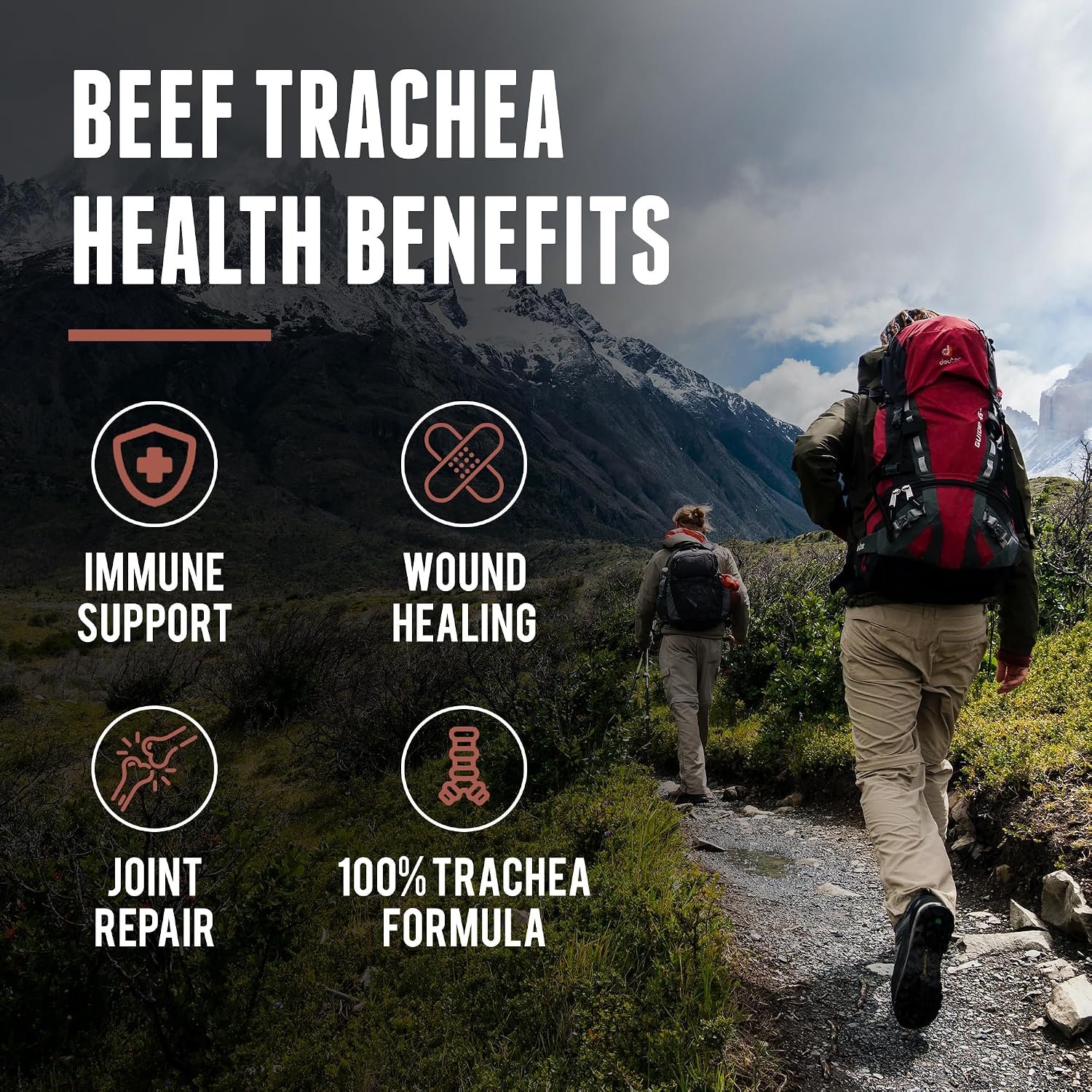 Grass Fed Beef Trachea - New Zealand Sourced, 3000mg (200 Capsules) - görsel 3