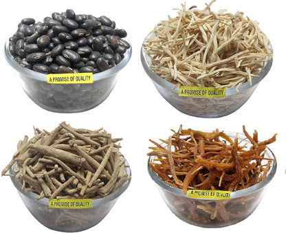 My God Gift Shatavari, Safed Musli, Ashwagandha and Kaunch Beej Combo Pack - 200g (4 x 50g)