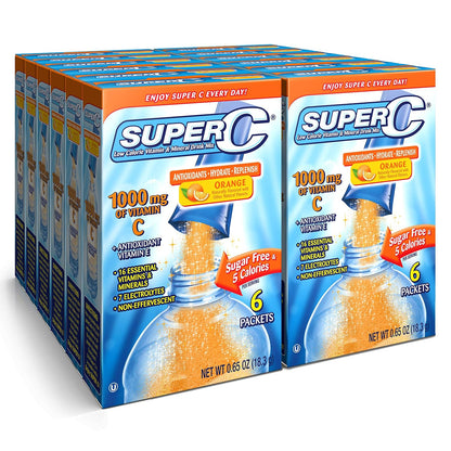 Super C Vitamin & Mineral Drink Mix, Orange, 72 Single-Serve Packets