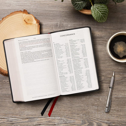 KJV Holy Bible: Large Print Single-Column with Cross References, Brown Leathersoft