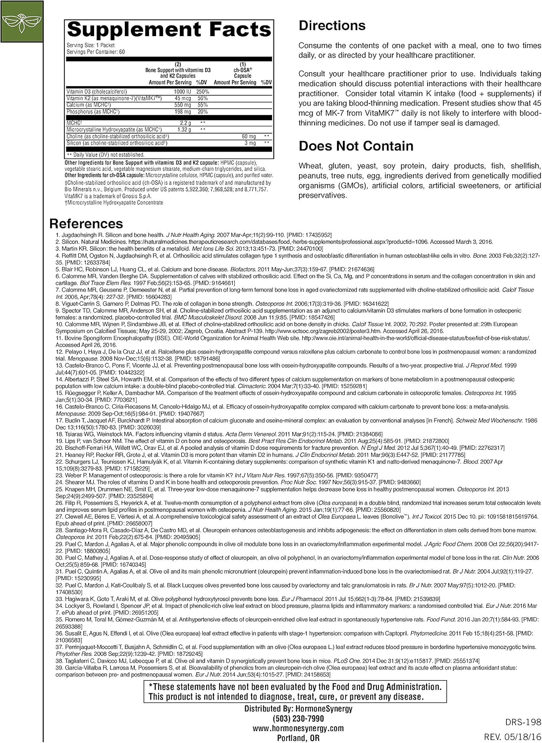 RetzlerRx OsteoStrength MK-7 - Bone Health Supplement with MCHC, Vitamin D3, K2 & ch-OSA - görsel 3