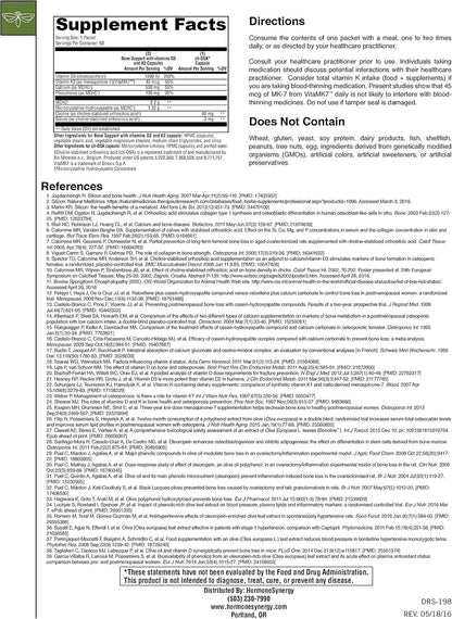 RetzlerRx OsteoStrength MK-7 - Bone Health Supplement with MCHC, Vitamin D3, K2 & ch-OSA