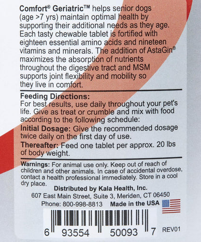 Comfort Geriatric Supplement for Dogs - 350 Count