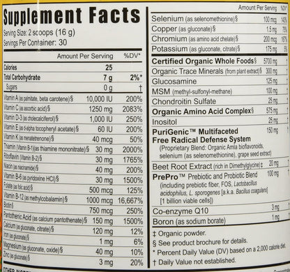 Youngevity Beyond Tangy Tangerine 2.0 Multivitamin & Mineral Complex, Citrus Peach Fusion